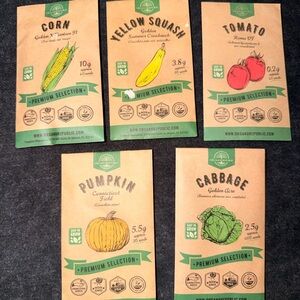 Seed Packets - Vibrant Green and Yellow Collection